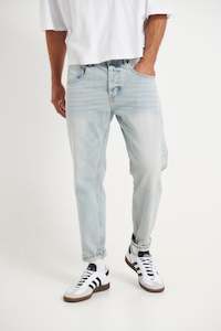 Mens Denim: Miles Straight Denim Light Blue