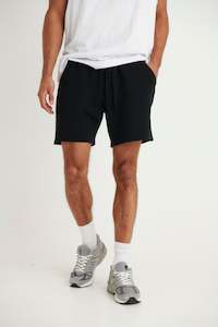 Mens Shorts: NTH Waffle Short Black