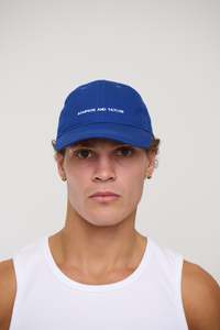 Mens Headwear: College Cap Minimal Blue