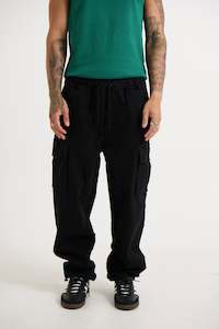 Mens Pants: Relaxed Cargo Pant Black