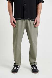 Mens Pants: NTH Cropped Pleat Pant Khaki