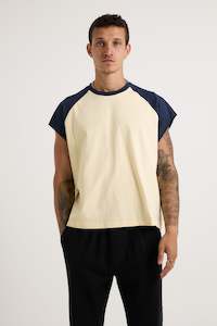 Mens Tanks: Raglan Crop Box Tank Midnight