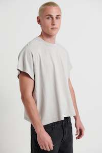 Mens Tanks: Raglan Crop Box Tank Acid Sand