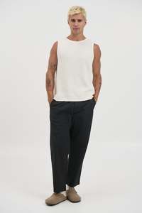 Menssale: Andy Relaxed Cotton Pant Black - FINAL SALE