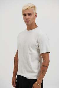 Fitted Ribbed Tee Grey - FINAL SALE