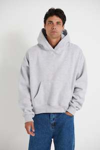 Mens Hoodiesandjumpers: Roman Cropped Drop Hoodie Grey