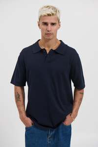 Menssale: Archie Fitted Polo Navy - FINAL SALE