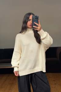 Layla Funnel Neck Knit Cream