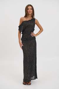 Womens Event Edit: Manni Midi Skirt Black