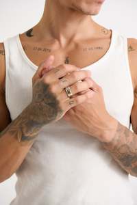 NTH Cross Open Ring Silver - FINAL SALE