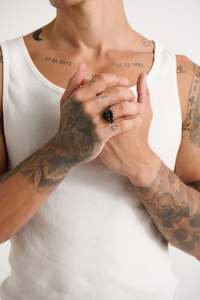 Menssale: NTH Eye Signet Ring Black - FINAL SALE