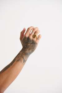 NTH Squircle Signet Ring Gold - FINAL SALE