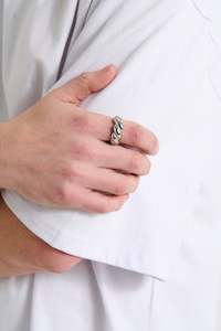 Menssale: NTH Croissant Ring Silver - FINAL SALE
