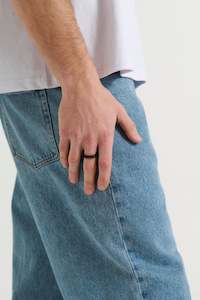 Menssale: NTH Slim Signet Ring Black - FINAL SALE