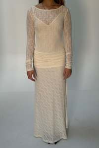 Womens Dresses: Lotus Maxi Dress Cream