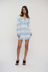 Aria Mini Dress Powder Blue