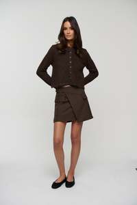 Womens Skirts: Anika Mini Skirt Chocolate