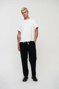 Mens Pants: Porter Slouch Pant Black