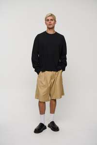 Mens Tees: Cotton Long Sleeve Black