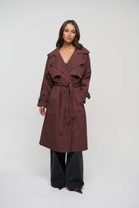Womens Jackets Coats: Darci Trench Chocolate