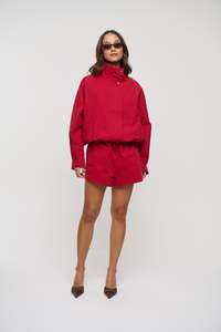 Womens Shorts: Graya Short Crimson