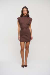 Womens Dresses: Lisa Mini Dress Chocolate