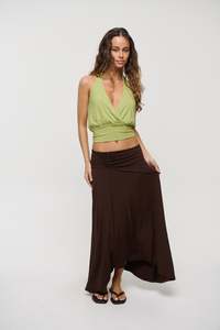 Womens Skirts: Dusky Skirt Chocolate
