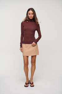 Womens Skirts: Zac Mini Skirt Tan