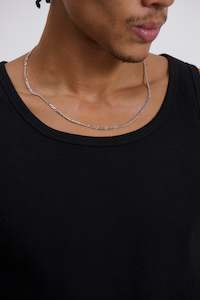 Mens Accessories: Premium NTH Xander Chain Necklace White Gold Plated