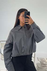 Bailey Bomber Jacket Charcoal