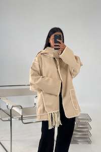Alaska Scarf Jacket Beige