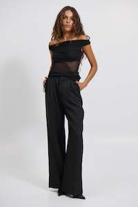 Cherish Off The Shoulder Top Black