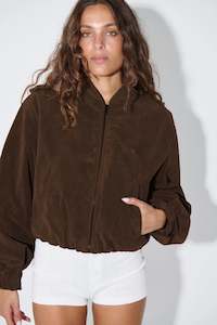 Womens Jackets: Clara Bomber Chocolate