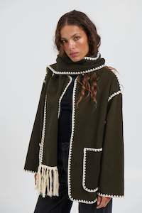 Alaska Scarf Jacket Army