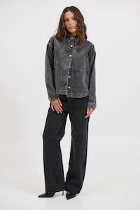 Womens Denim: Ashton Denim Jacket Washed Black