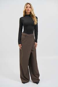 Womens Bodysuits: Kai Long Sleeve Bodysuit Black