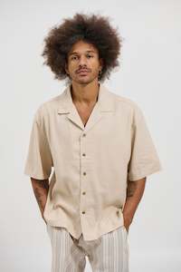 Raf Cropped Shirt Linen Oat