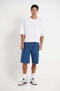 Mens Denim: Taplin Baggy Short Blue