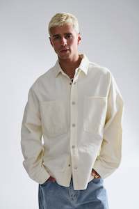 Mens Denim: Heavyweight Denim Shirt Ivory