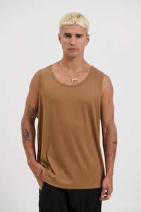 Mens Tanks: Joe Waffle Tank Choc