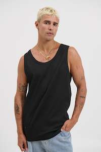 Mens Tanks: Ruben Fitted Tank Black