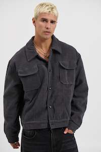 Levi Soft Cord Jacket Dark Grey