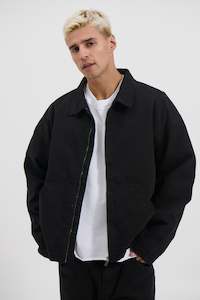 Mens Jackets: Collar Lined Jacket Black