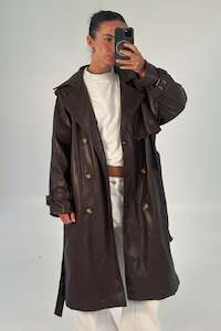 Womens Jackets Coats: Shivon Trench Chocolate