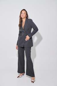 Kassandra Pinstripe Set Grey