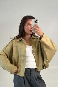 Womens Jackets Coats: Harmony Suede Jacket Sand