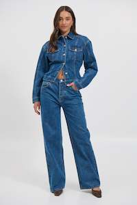 Violet Denim Jacket Denver Blue