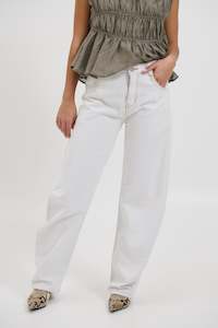 Womens Denim: Horseshoe Denim White