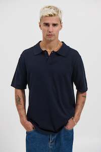 Archie Fitted Polo Navy
