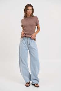 Womens Knitwear: Effy Top Chocolate